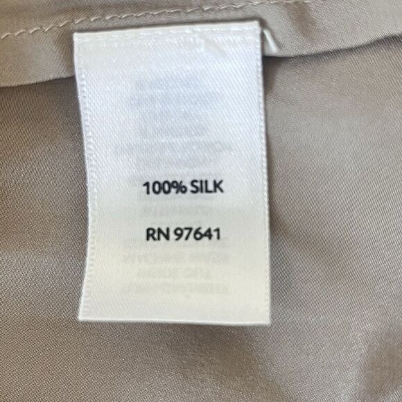 2 J. Jill W Camisole Small Silk Champagne/Beige Capsule Layer Career Shell - Picture 2 of 8